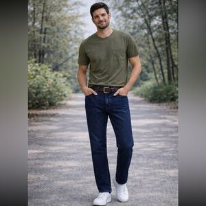 Wrangler Dark Wash Straight Leg Jeans Classic Fit Denim — Size 30x32